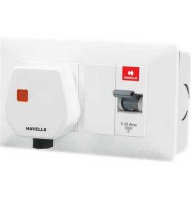 Plastic White Havells Modular Switch