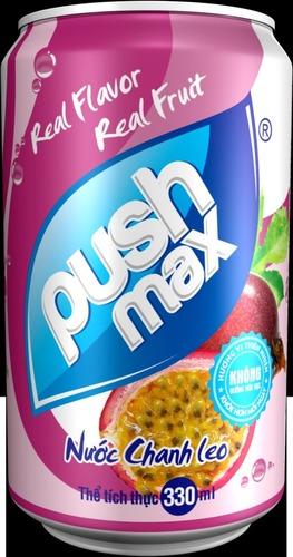Pushmax Passion Fruit Juice Can 320Ml Food Safety Grade: Yes