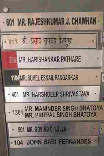 Stainless Steel Name Plate 