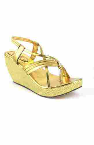 Women High Heel Party Wear Golden Color Sandal