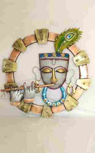 Metal Lord Krishna Wall Mounted And Hanging Art