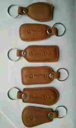 Customized Brown Leather Keychains