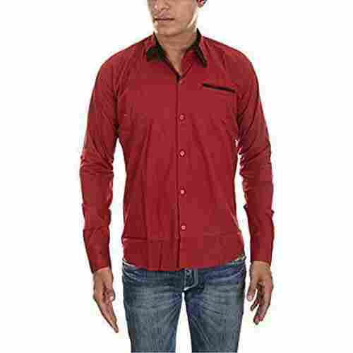 Mens Plain Maroon Shirt