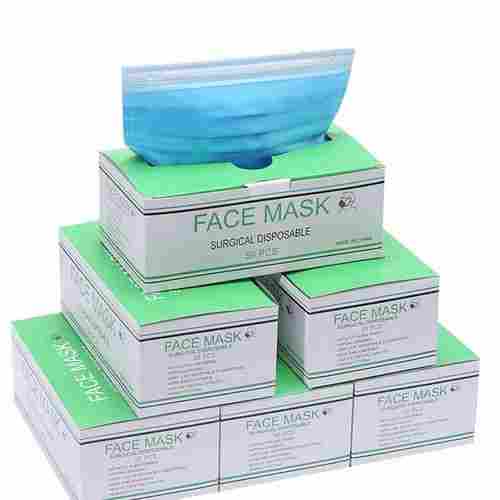 3 Ply Disposable Non Woven Blue Earloop Virus Protection Face Mask