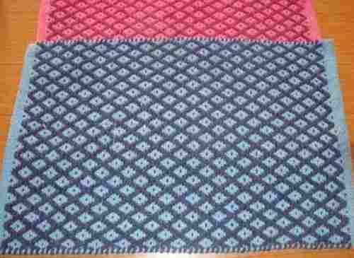 Blue And Pink Cotton Rug