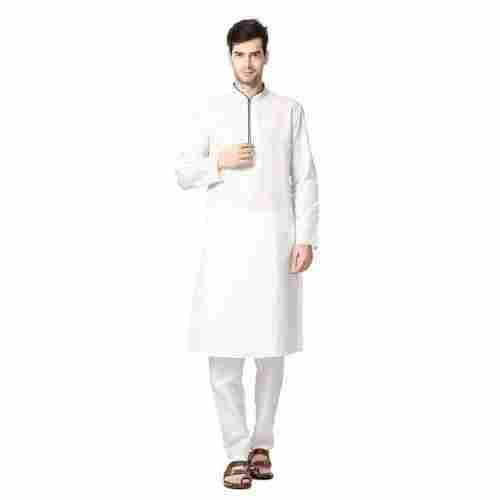 White Cotton/Linen Cotton Kurta Pajama