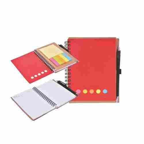A6 Eco Notebook Red With Sticky Note