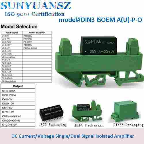 0-5V/0-10V/4-20mA/0-20mA Analog Signal Isolator Converter