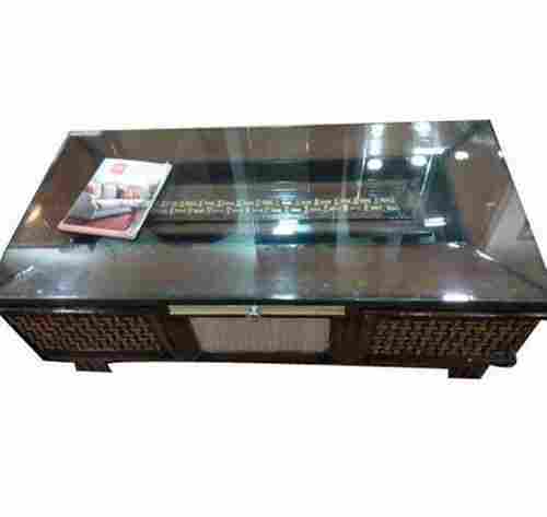 Wooden Center Table With Glass Top