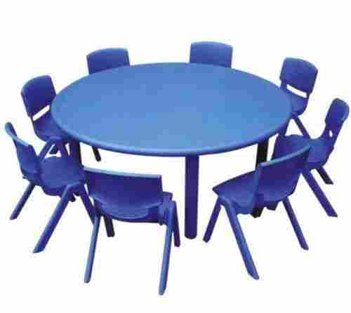 Blue Plastic Round Table