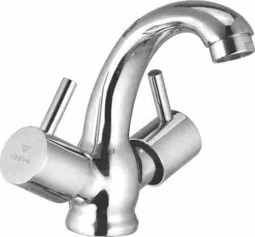 Pipez Center Hole Basin Mixer Without Pop-up Waste With Braided Hoses