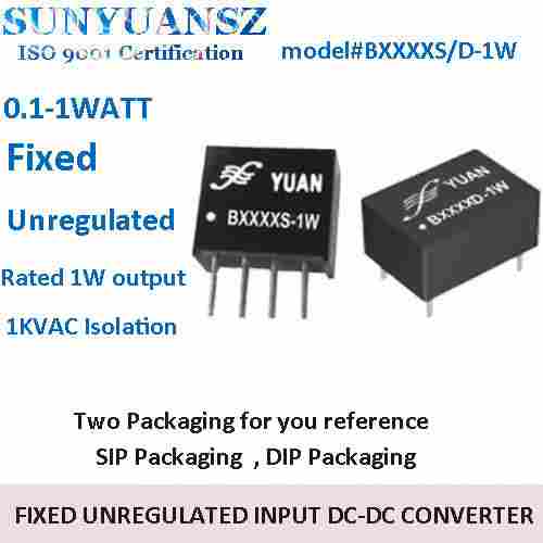 RS485 Interface Mini Isolation DC/DC Unregulated Single Output Converter