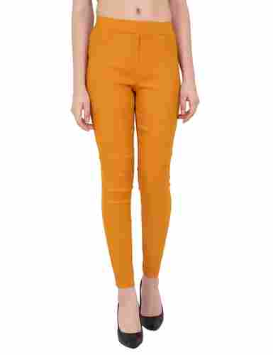Women's Stretchable Mustard Color Jeggings Pant