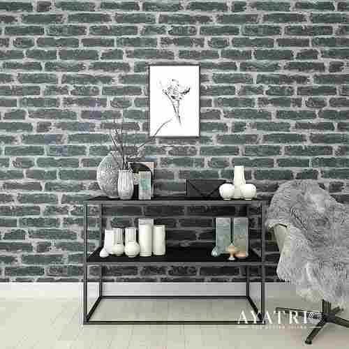 Designer Gray Brick Wallpaper