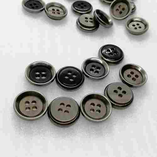 15mm 4 Holes Bowl Shape Metal & Plastic Combination Sewing Button HD227-19