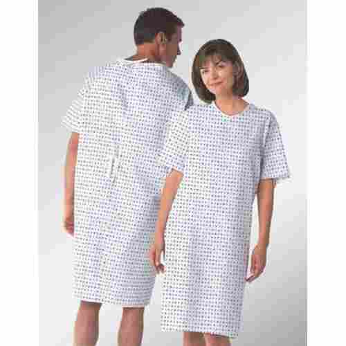 White Cotton Patient Gown For Hospital