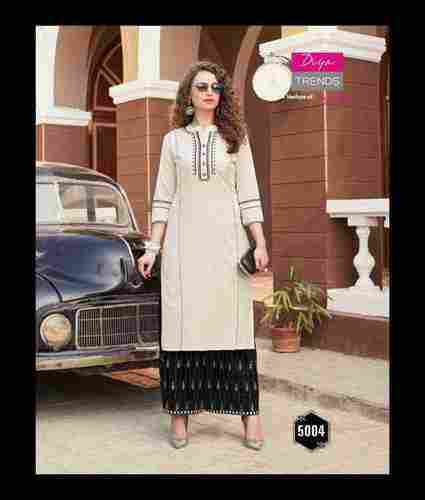 3/4 Sleeves Ladies Fancy Kurtis