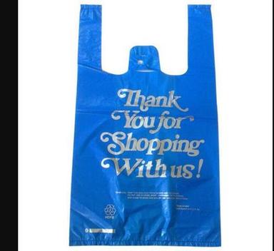 Blue Ldpe Plastic Printed Shopping Bags