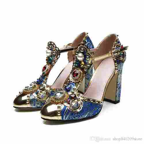 Stone Beaded Sandals For Daily Use