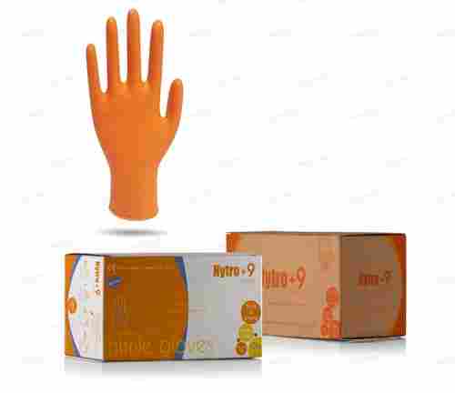 Orange Diamond Grip Nitrile Gloves