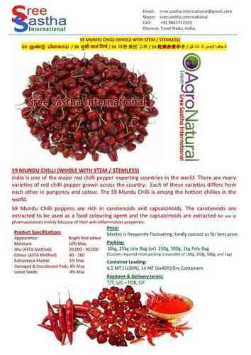 Red Color Dry Chillies Grade: A