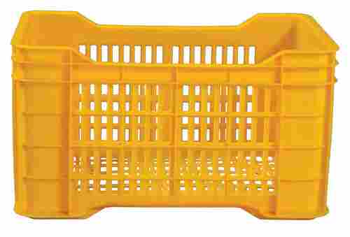 Yellow Color Plastic Fish Crates