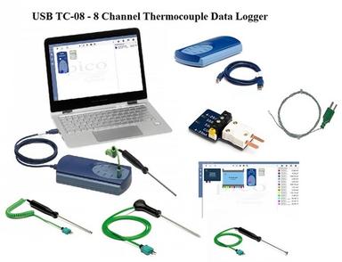 8 Channel Thermocouple Data Logger Temperature Range: -270 To +1820 Celsius (Oc)