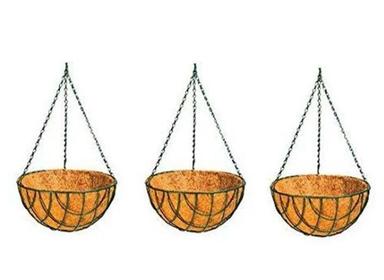 Brown Wire Round Hanging Baskets