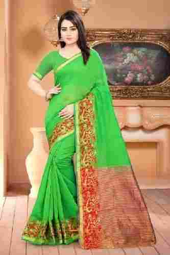 Green Color Fancy Sarees