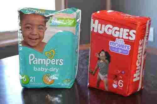 Pampers And Huggies Baby Diapers