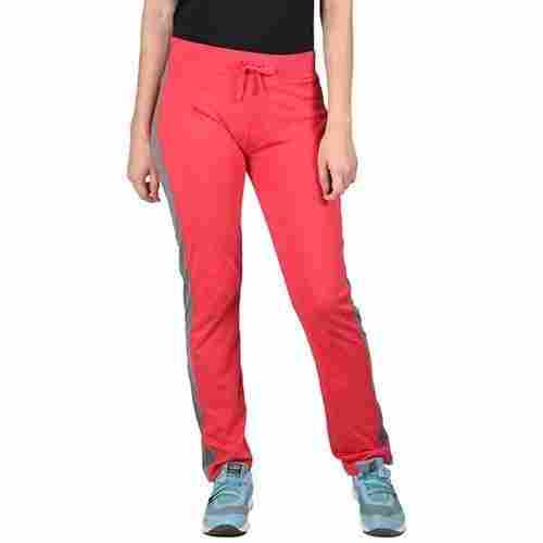 Womens Cotton Jersey Red Track Pants