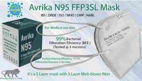 99% Bacterial Filtration Efficiency N95 Face Mask