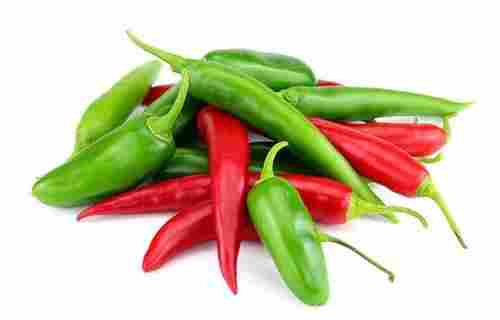 Fresh Green and Red Chilli