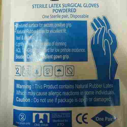 Latex Sterile Surgical Gloves, For Medical, Sizes: 6 Inches