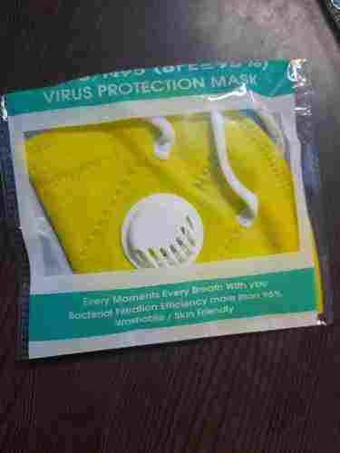 Yellow Colored Disposable Face Mask