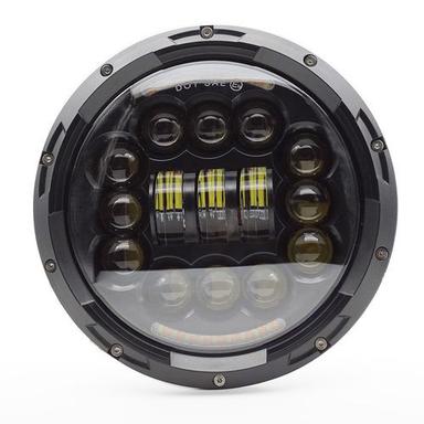 Black Housing 7 Inch High Low Beam Round Led Motorcycle Headlights