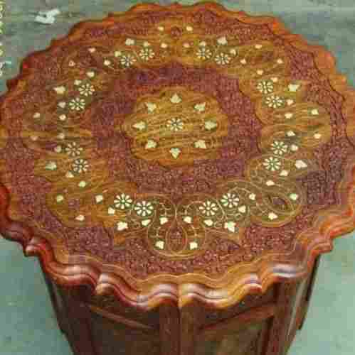 Shisham Wooden Round Shape Tea Table