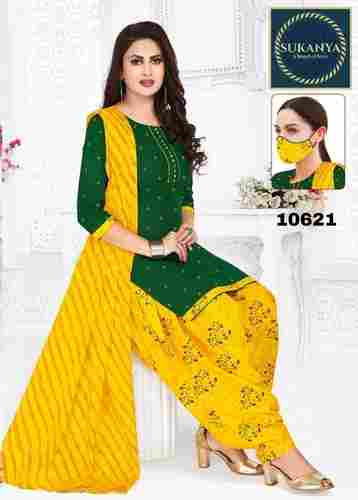 Readymade Cotton Salwar Suit Without Lining