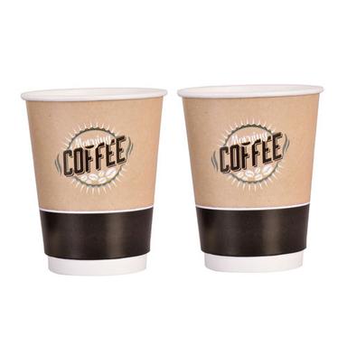 Black/ Brown Worldstar 12 Oz Double Wall Paper Cup