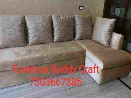 Suede Fabric L Shaped Corner Sofa Set Repairing Service