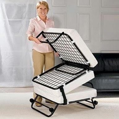 Polished Easy To Assemble Space Saving Folding Guest Bed