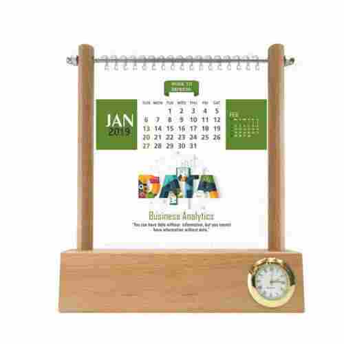 Wooden Desk Calendar (2020 Year)