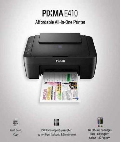 Black Canon Pixma E410 All in One Inkjet Printer