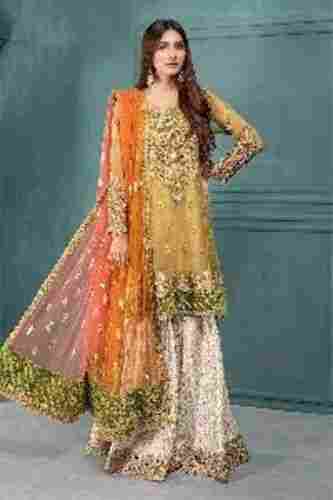 Embroidered Net Suits Textile Material