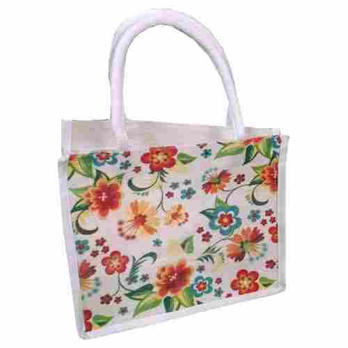 Floral Printed Jute Bags