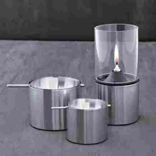 Polished Steel Oil Lamps