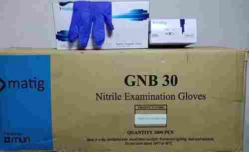 Powder Free Blue Color Non Sterile Nitrile Glove