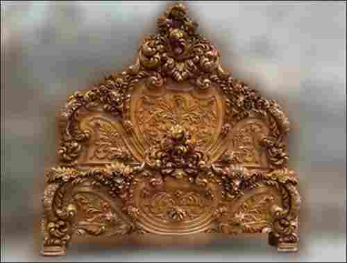 Teakwood Heavy Carving Maharaja Double Bed