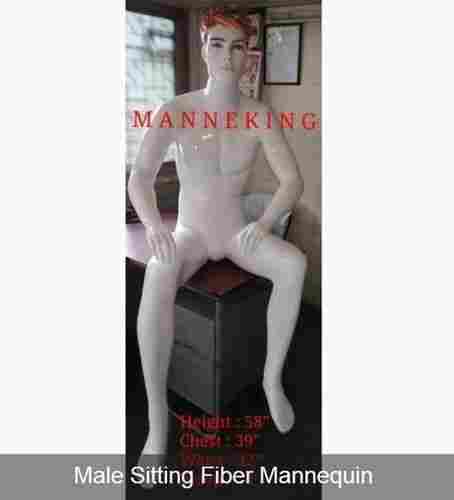 Sitting Male White Mannequin
