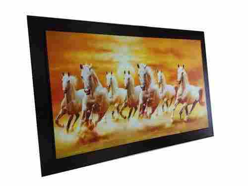 Sunrise Vastu 7 White Running Horses Painting